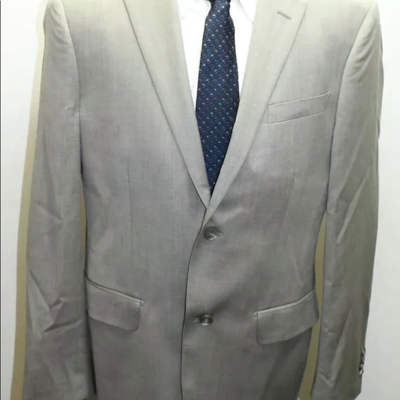 Daniel Hechter Men Blazer Gray Pure Wool Lined 2 Buttons 40R - Picture 6 of 7